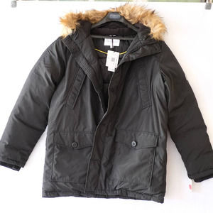 Navy Guy Laroche Homme XL Puffer Jacket Fur Lined